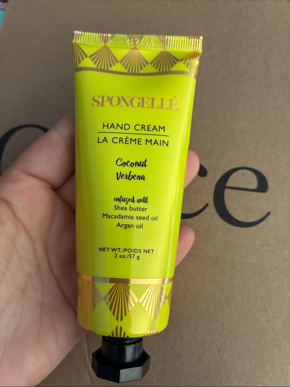 Spongelle coconut verbena hand cream 2oz best by 10/26